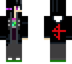enderman/human (mason) hood down and unzipped
