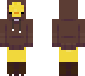 duck in coat with hoodie