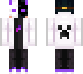 purple mask and pink hearth boy
