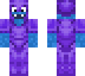 cookie monster wearing netherite