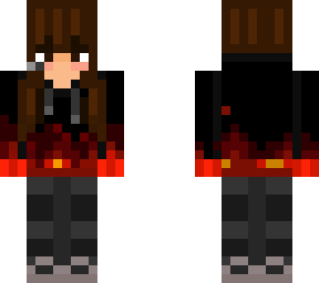 me in a fire hoodie ( gamer skin )