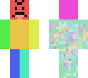 rainbow angry dude