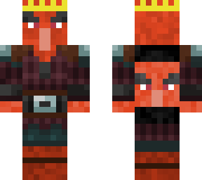 red pillager with cape and crown