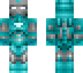 turqoise and silver iron man