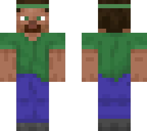 green steve with headband