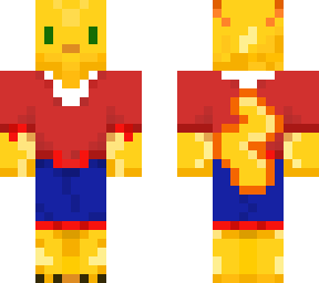 axolotl gold in red shirt