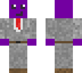 purple dude & gray suit