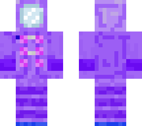 a purple astronaut