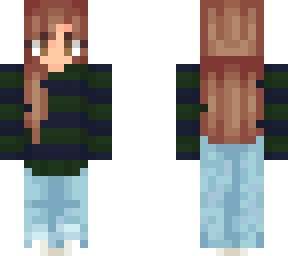 blue and green jumper and headphones girl