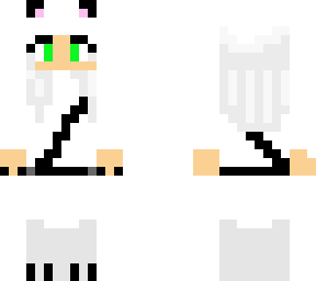 Cute white cat girl | Minecraft Skin