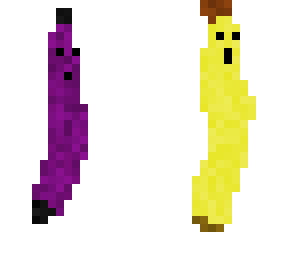 purple and yellow banana
