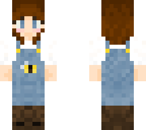 denim overall with a bee