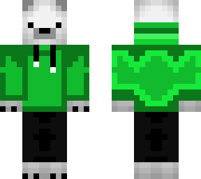 green hoodie polar bear