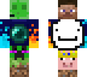 3d slime/technoblade/dream skin