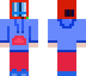 Blue and red tv head l | Minecraft Skin