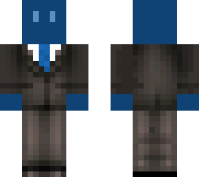 blue guy in suit.