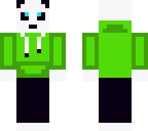 edit of green panda bow whit hoodie