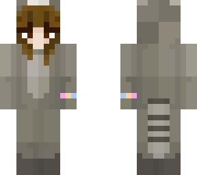 girl in raccoon outfit