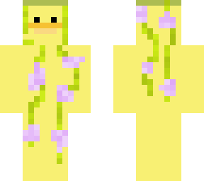 purple flower vine duck