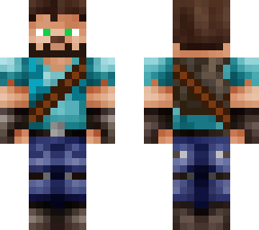 adventure steve with green eyes (no 3d)