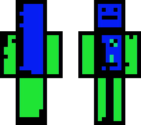 blue green blue green weird outline and something else on the middle and strange