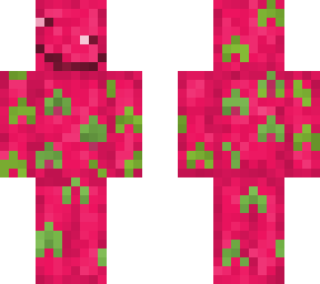 dragon fruit with a wonky face