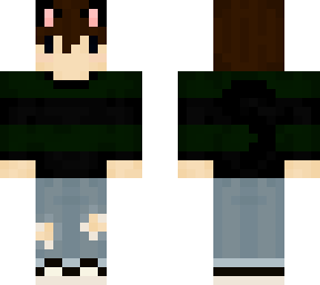 green striped neko boy