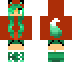 emerald wolf girl (wide arms)