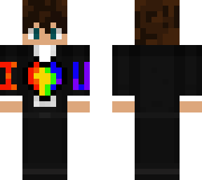 rainbow i <3 u skin in a suit
