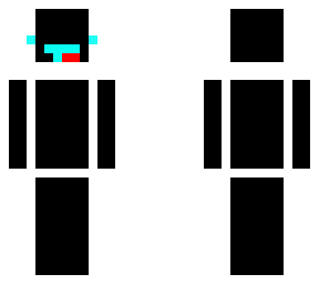 black skin with white outline derpy face skin lol