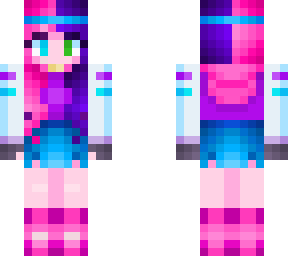 girl with hair pink and purple