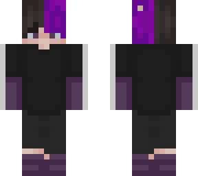purple and black hair