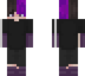 purple and black hair