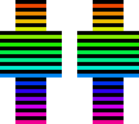 | rainbow w/ black stripes |(outer layer stripes)