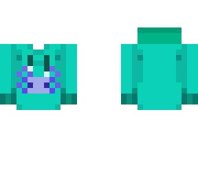cyan hoodie with axolotl