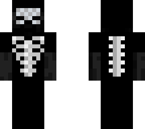 skeleton with black