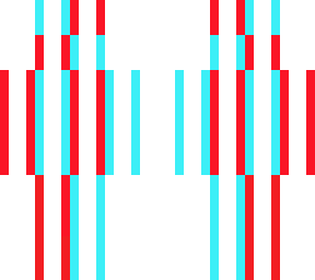 red and blue