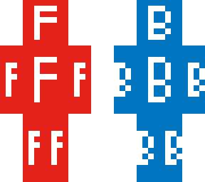 template with letters + fixed hole