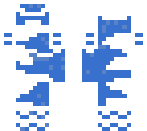 white and blue angel