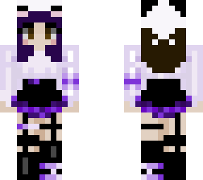pirate girl purple panda