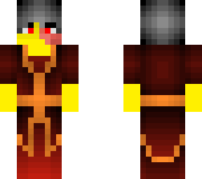 male - red cloaked uniform - injured eye