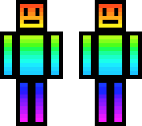 rainbow skin with black outlines