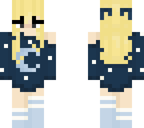 blondie with moon sweater