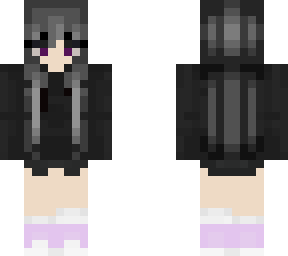 ❀purple-black hoodie gal❀