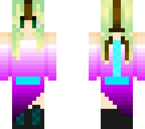 girl with green and brown hair