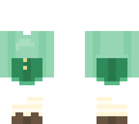 (clothing base) simple green sweatshirt with short green shorts