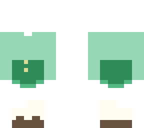 clothing base (unshaded) simple green sweatshirt with short green shorts