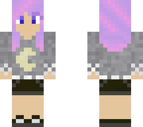 cute space girl with sweater