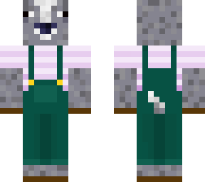 goat girl with flower/overalls