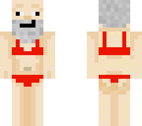 grandpa bikini red